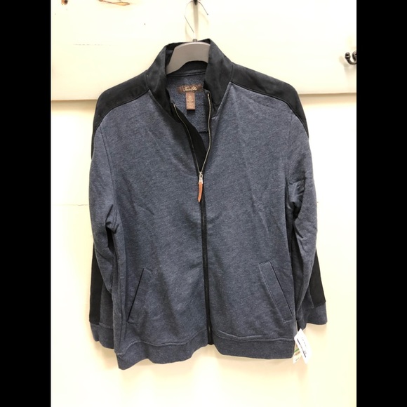 TASSO ELBA Mens Zip up Coat Blue Size Large